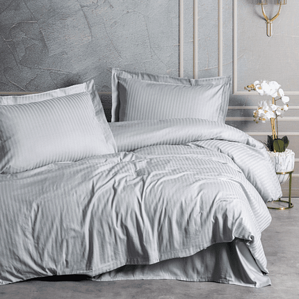 Памук сатен “Silver Shine” Satin Stripe – 4 части – за спалня