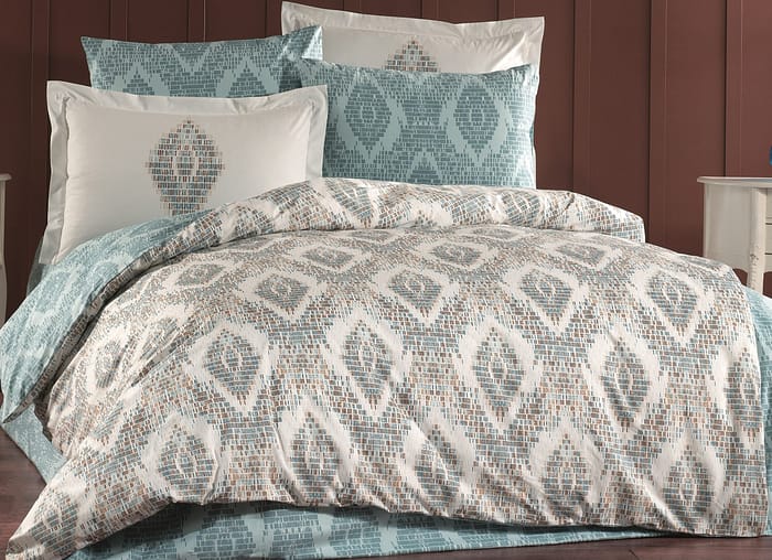 „Hobby Poplin Retro Mint“ Спално бельо – 4 части – за спалня - Image 2